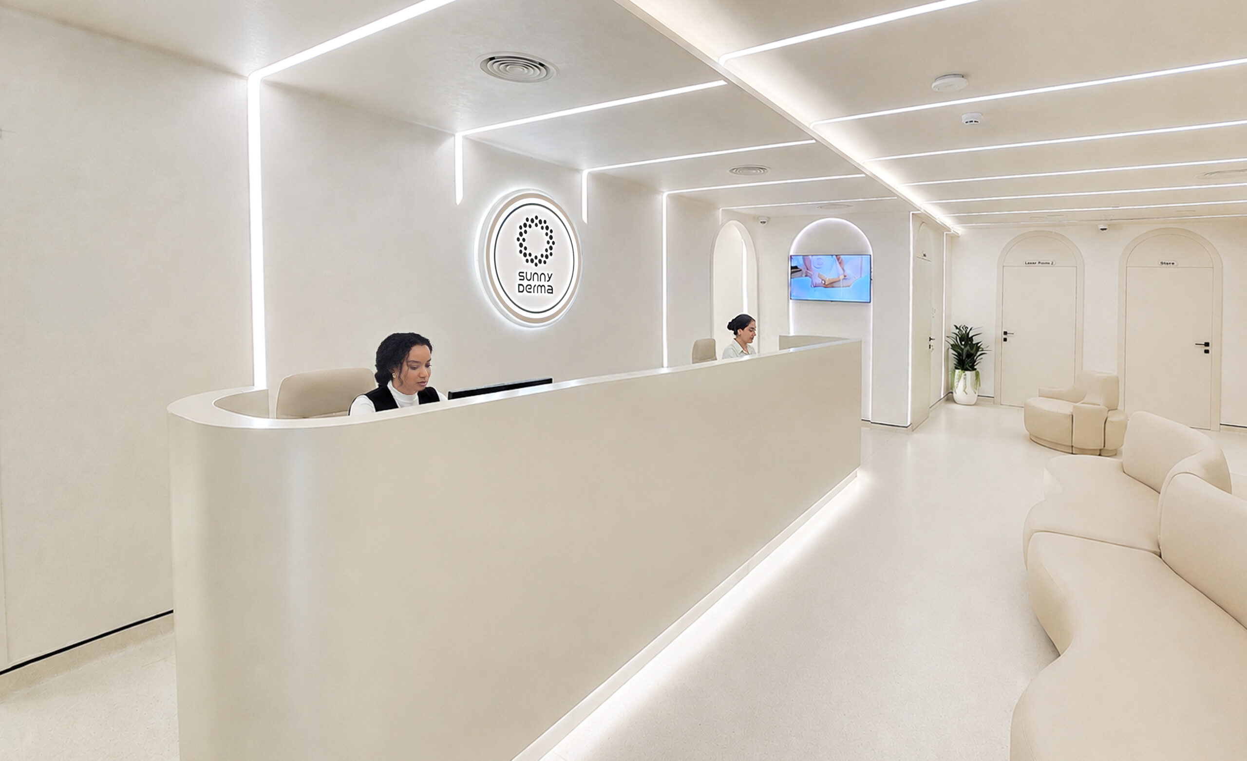 Sunny Derma Aesthetic Dermatology Clinic — Reception Lobby Sharjah, Dubai, Umm Al Quwain & UAE